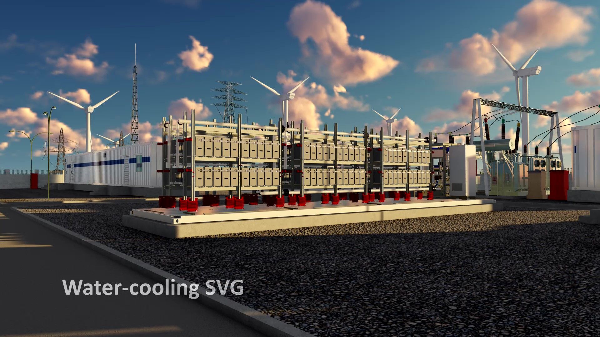 नवीकरणीय ऊर्जा इंटरकनेक्टिविटी के लिए सिनोपैक 35kV आउटडोर वाटर कूल्ड एसवीजी